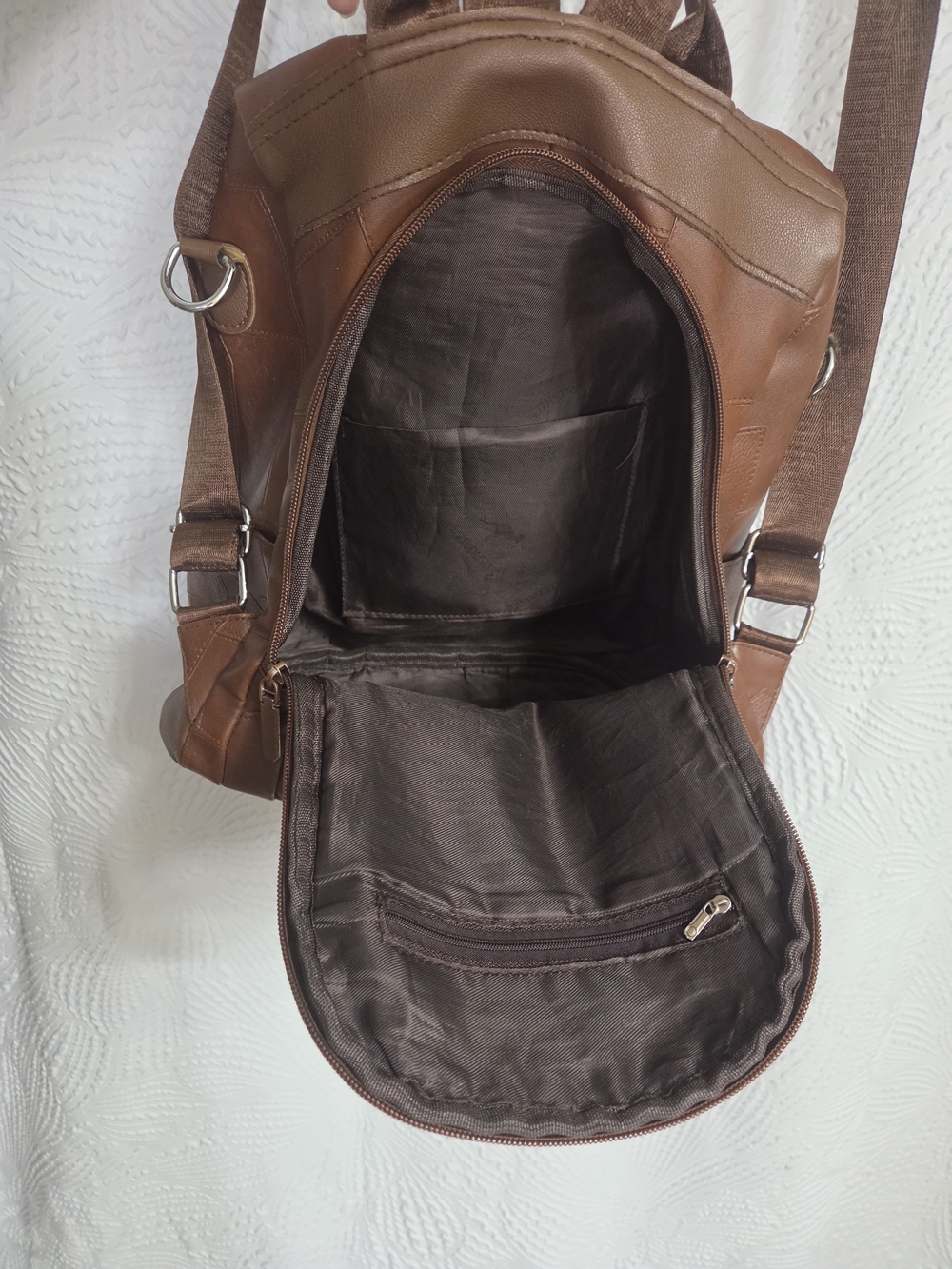 Faux Leather Anti Theft Backpack - Picture 2 of 16